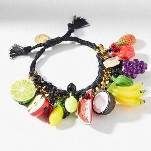 NEW Anthropologie Fruity Charm Bracelet